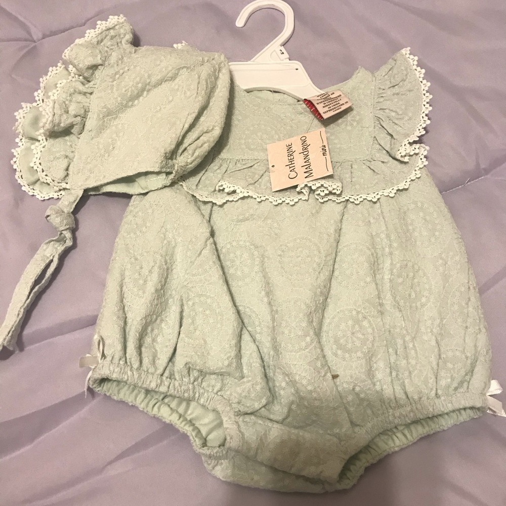 3 Month Dress and bonnet set